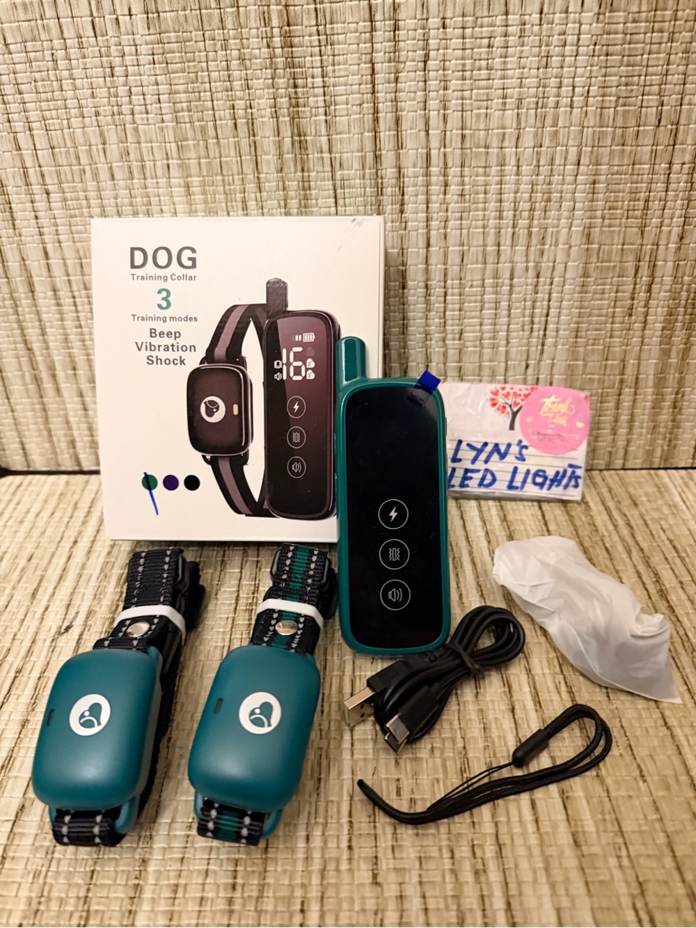 Rechargeable  Dog Training Shock Collar Set with Remote for 2 Dogs